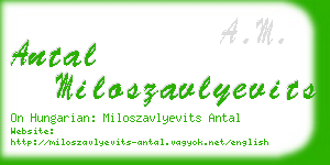 antal miloszavlyevits business card